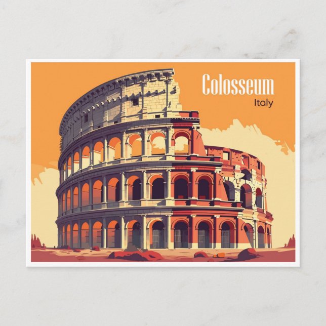 Postal Roma Italia Colosseum Viaje Arte Viaje Ciudad Viej (Anverso)