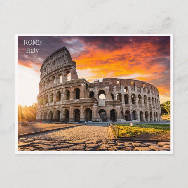 Postal Roma Italia Colosseum Viaje Arte Viaje Ciudad Viej (Anverso)