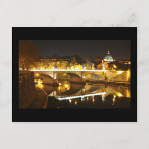 Postal Roma, Italia de noche