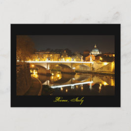 Postal Roma, Italia de noche