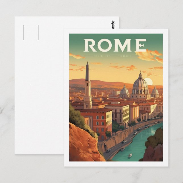 Postal Roma Italia Famoso lugar de viaje vintage (Anverso / Reverso)