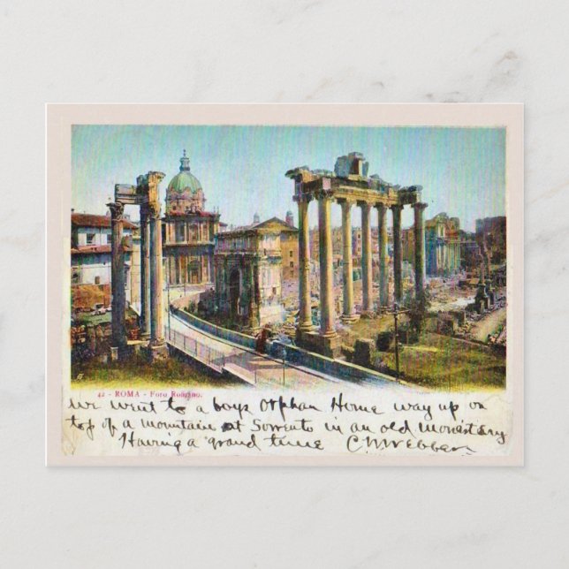 Postal Roma, Italia Foro Romano 1901 (Anverso)