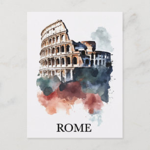 Postal Roma Italia Italia Colosseo Italiano Viaje acuátic