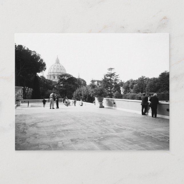 Postal Roma Italia, Los Jardines Vaticanos (Anverso)