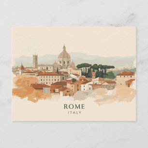 Postal Roma, Italia Minimalista Boho Viaje