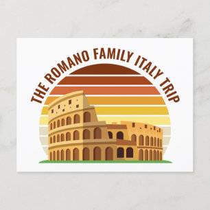 Postal Roma Italia Personalizado de viaje familiar Coloss