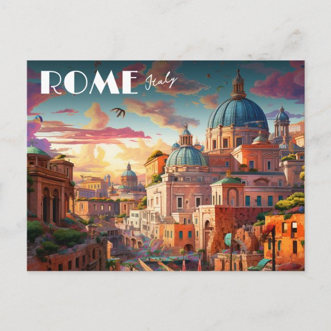 Postal Roma Italia Viaje al arte (Anverso)