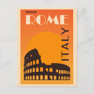 Postal Roma Italia Viaje de Colosseo Italiano