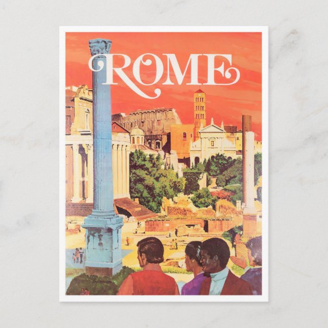 Postal Roma Italia Viaje vintage (Anverso)