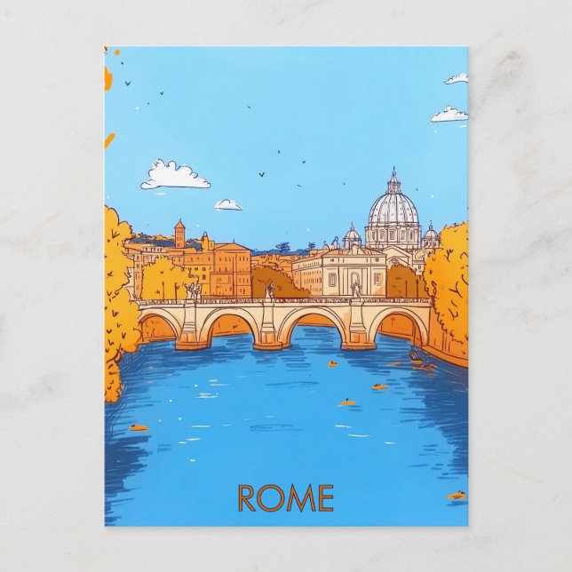 Postal Roma Italia Viajes (Anverso)