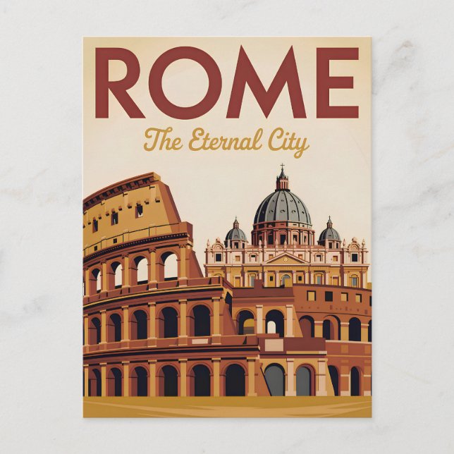 Postal Roma Italia vintage (Anverso)
