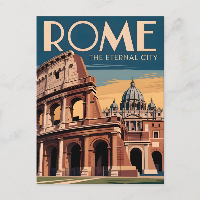 Postal Roma Italia vintage (Anverso)