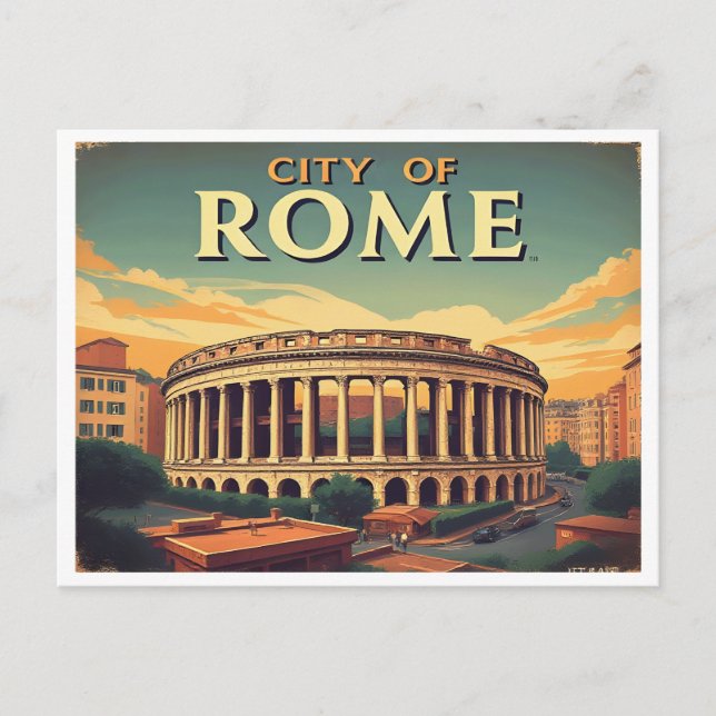 POSTAL ROMA ITALIA VINTAGE (Anverso)