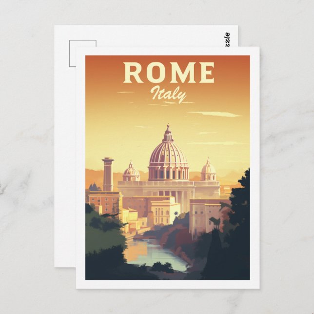 Postal Roma Italia Vintage Famoso lugar de viaje (Anverso / Reverso)