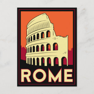 Postal roma italy coliseo europe vintage retro viaje