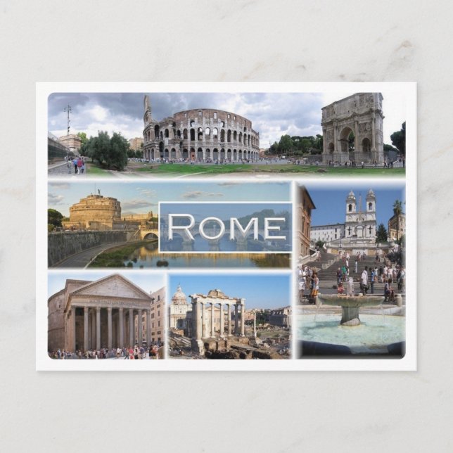 Postal ROMA, Lazio, Italia, Europa, Roma, (Anverso)