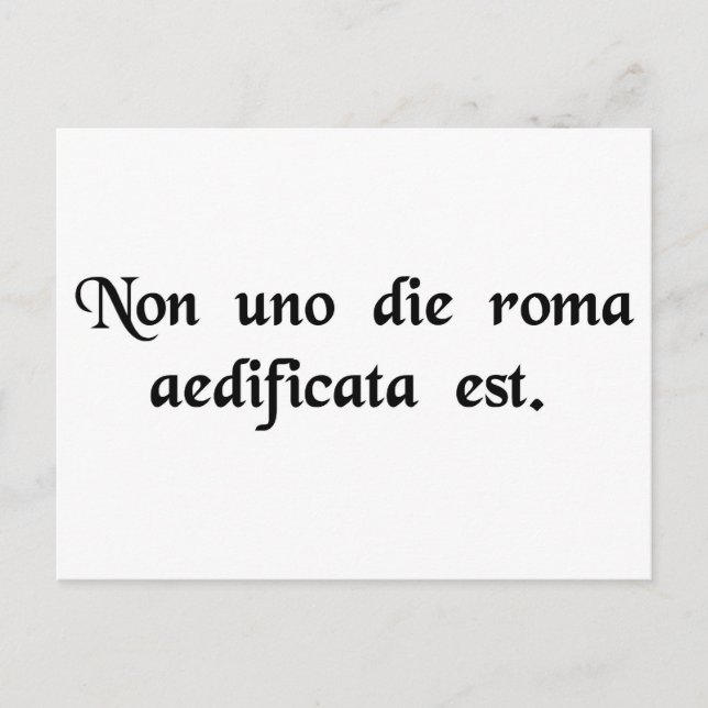 Postal Roma no se construyó en un día. (Anverso)