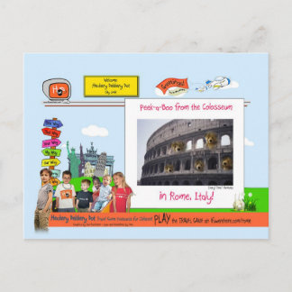 Postal ¡Roma! ¡Peek-a-Boo del Coliseo!