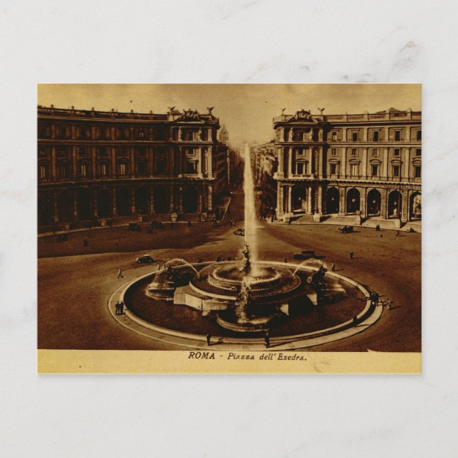 Postal Roma, Piazza dell' Esedra 1890 (Anverso)