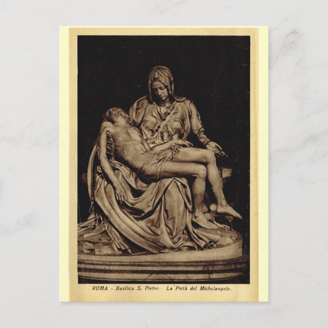 Postal Roma, Pieta, por Michelangelo (Anverso)