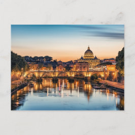 Postal Roma por la noche