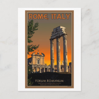 Postal Roma - Ruinas de templos en el Foro Romanum