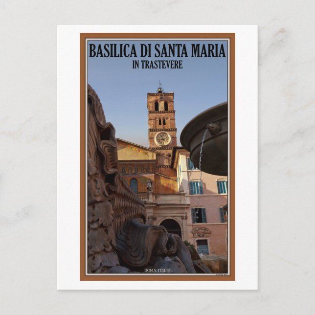 Postal Roma - Santa María en Trastevere (Anverso)