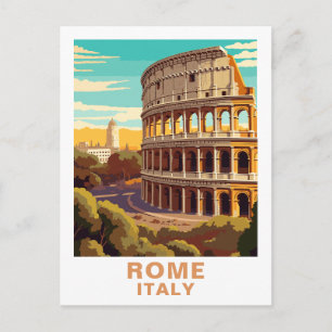Postal Roma Vintage Coliseo Italia Viajes