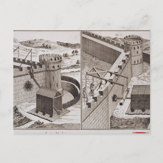 Postal Roman Battering Rams, de la 'Encyclopedie des S (Anverso)