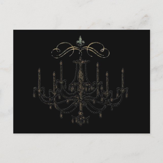 Postal Romance con una lámpara ~ Postcard (Anverso)