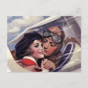 Postal Romance en el cielo