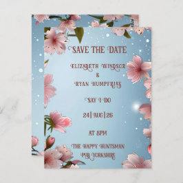 Postal Romance floreciente: un tema de Boda floral comple