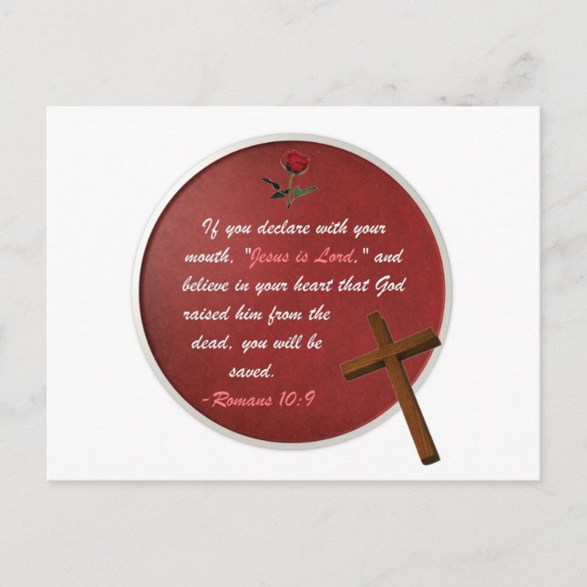 Postal Romanos 10:9 (Anverso)