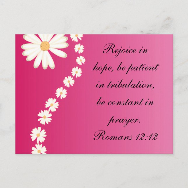 Postal Romanos 12:12 (Anverso)