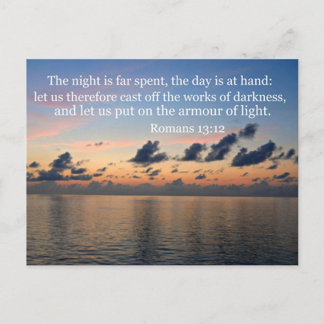 Postal Romanos 13:12 (Anverso)