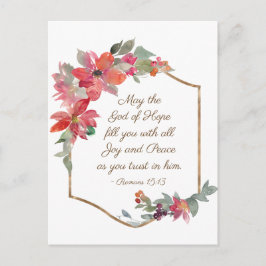 Postal Romanos 15:13 Dios de esperanza, Navidades