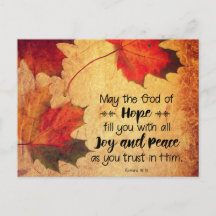 Romanos 15:13 Dios de Esperanza Sale del Otoño