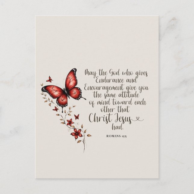 Postal Romanos 15:5 Biblia Verse Image (Anverso)