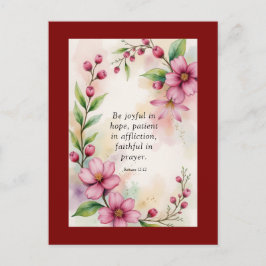 Postal Romans 12:12 Custom Bible Verse