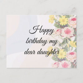 Postal Romantic blooming flowers 