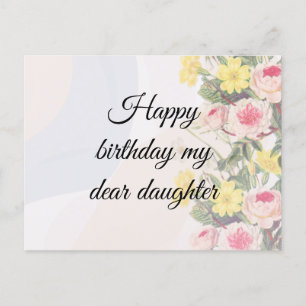 Postal Romantic blooming flowers