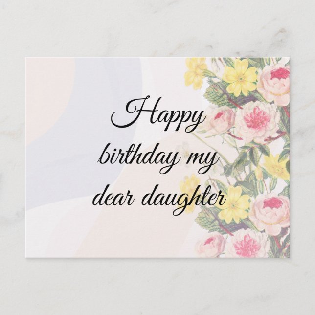 Postal Romantic blooming flowers  (Anverso)