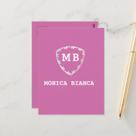 Postal Romantic Custom initials monogram anniversary