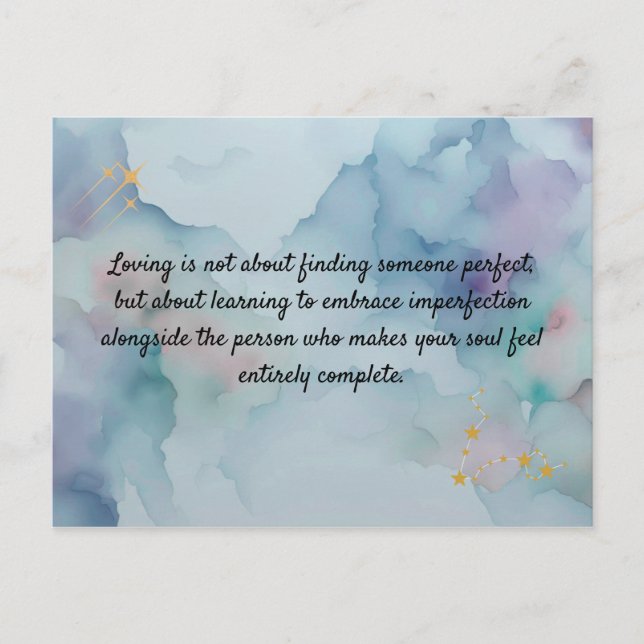 Postal Romantic Love Message Keepsake Card | Safe Haven Q (Anverso)
