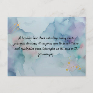 Postal Romantic Love Message Keepsake Card Safe Haven Q