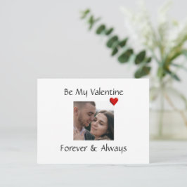 Postal Romantic Valentine Card Add Your Own Couple Photo