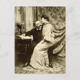 Postal romántica eduardiana vintage