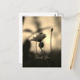 Postal Romántica Flor Sepia – Agradecimiento Fantasía Bot