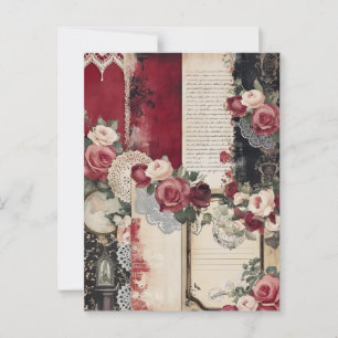 Postal romántica gótica caprichosa