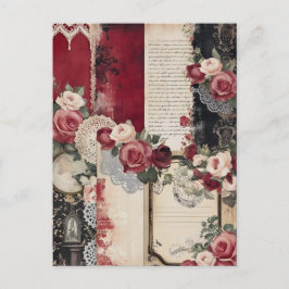 Postal romántica gótica caprichosa
